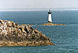 Der Leuchtturm Le Herpin vor der Pointe du Grouin